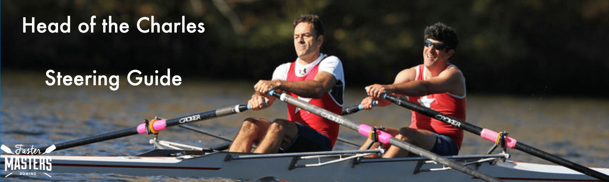Head of the Charles steering in 1x Faster Masters Rowing™