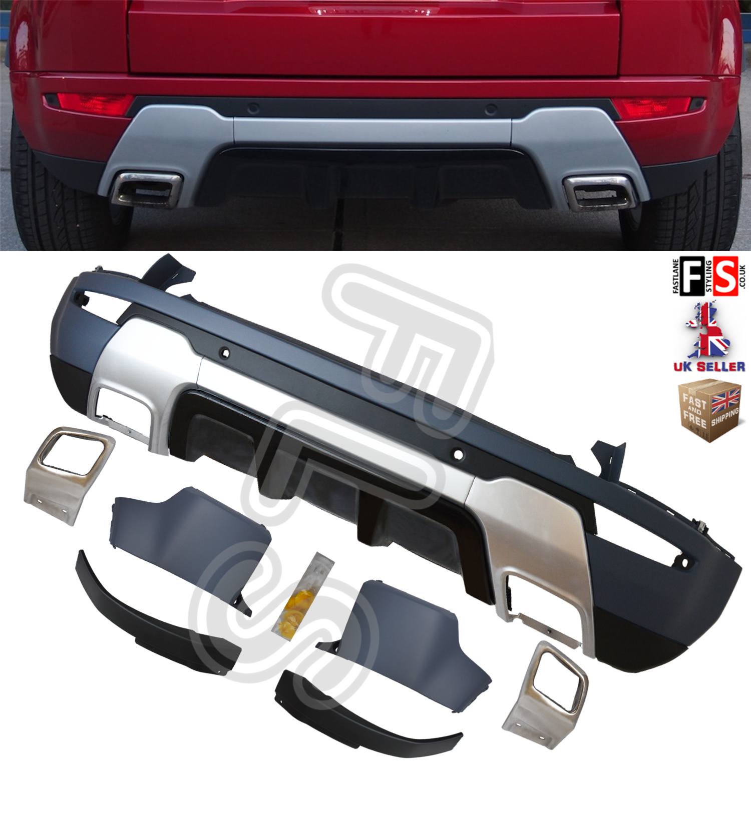 RANGE ROVER EVOQUE DYNAMIC REAR BUMPER UPGRADE REAR BUMPER BODY KITS 11
