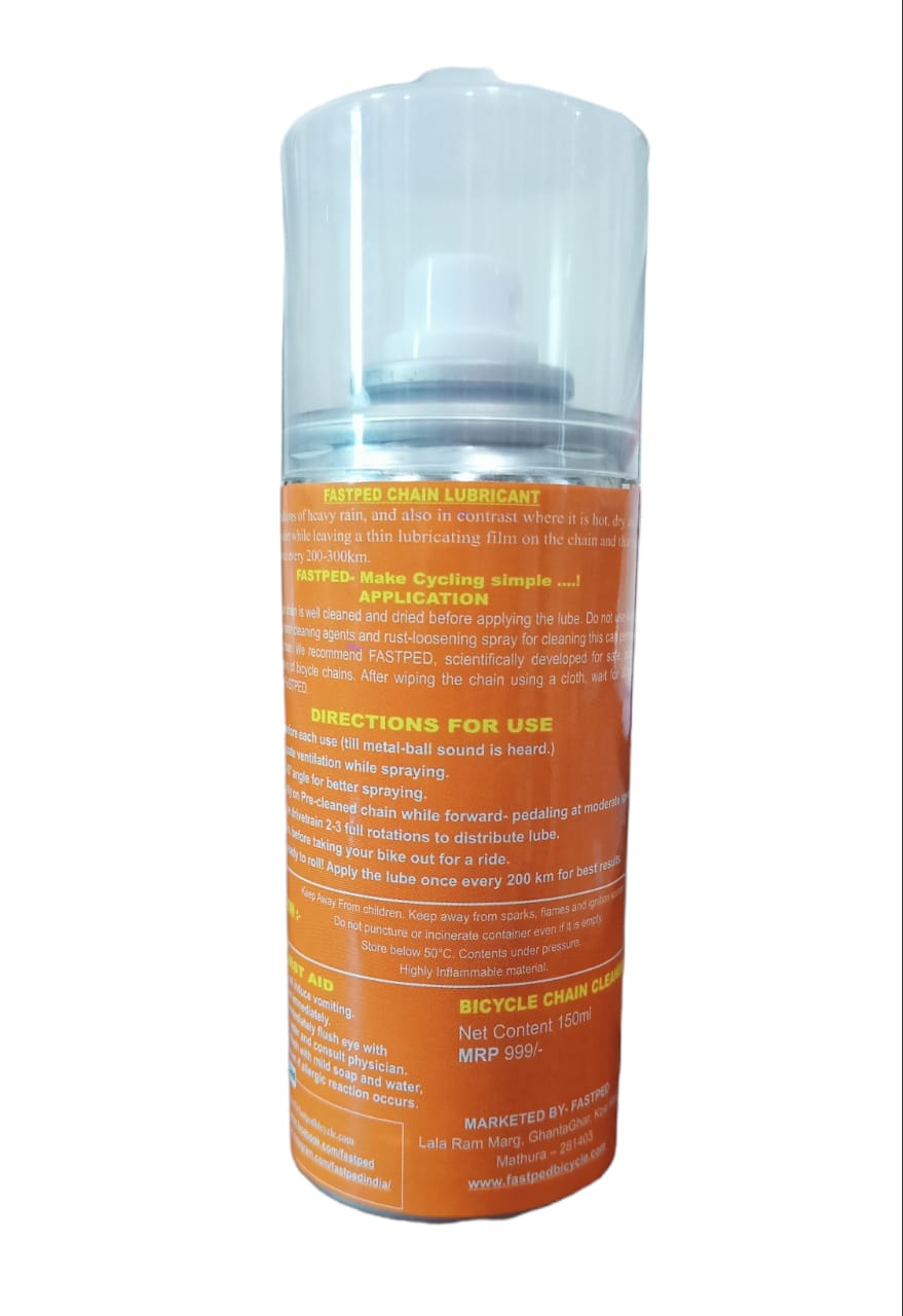 FASTPED Chain Cleaner and Lubricant Spray Fast Action Cleaner (150ml