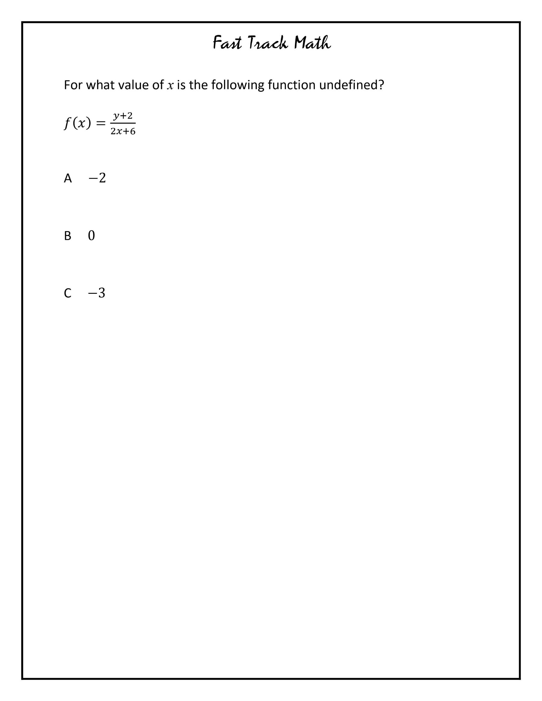 Functions Part 2 – Fast Track Math