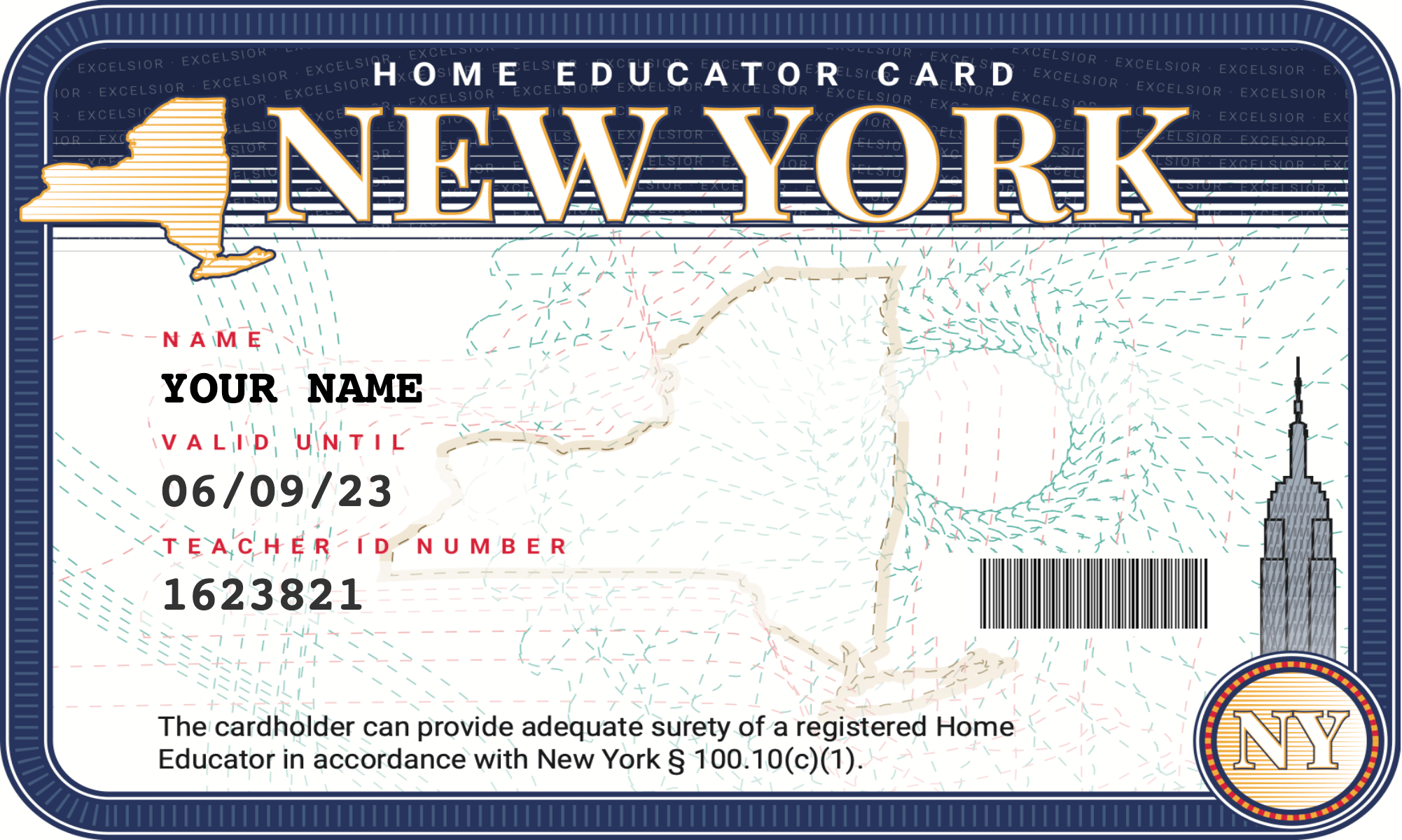 New York Homeschool Teacher ID Card Get NY Educator Discounts