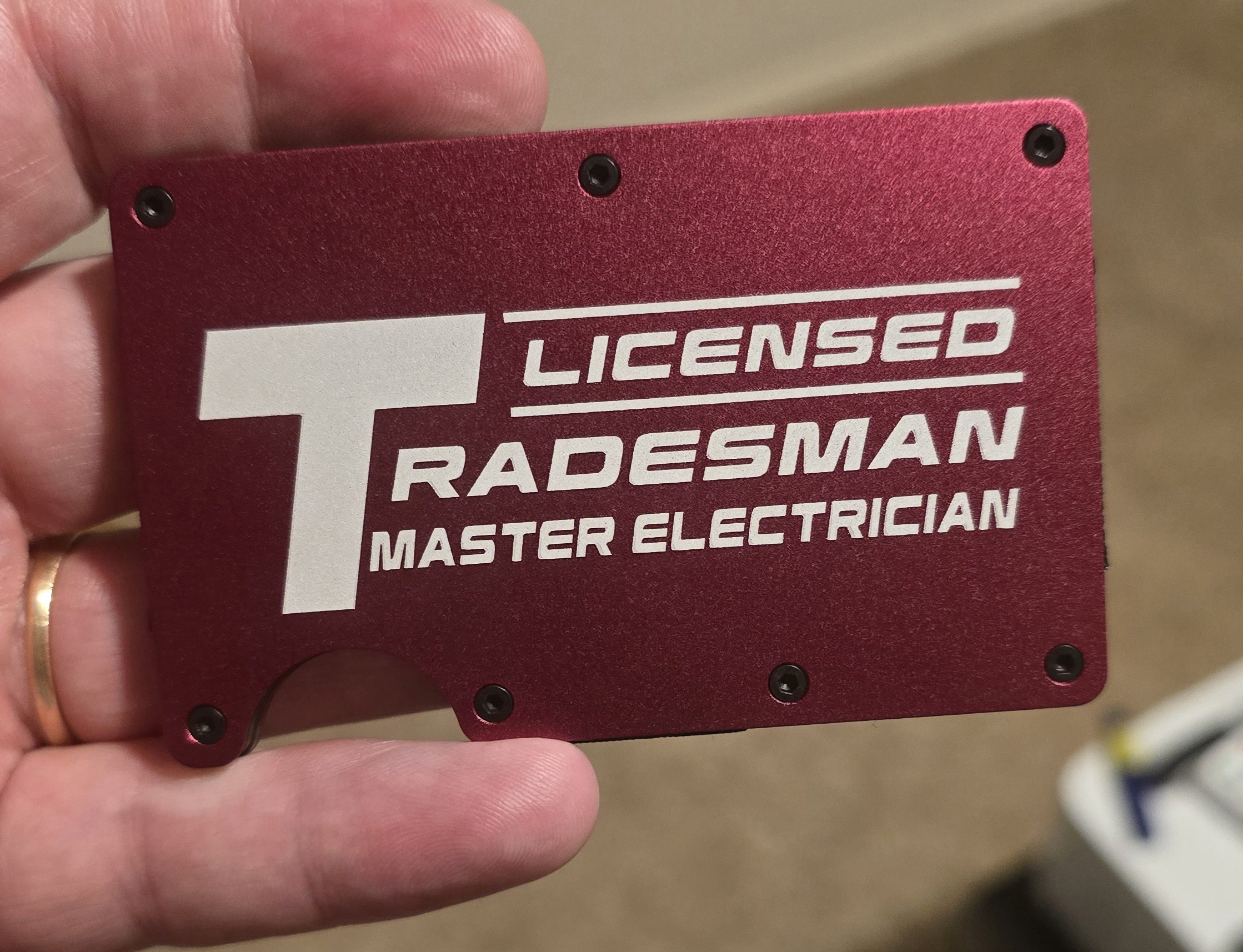 Tradesman Series Master Minimalist Wallet (RED)