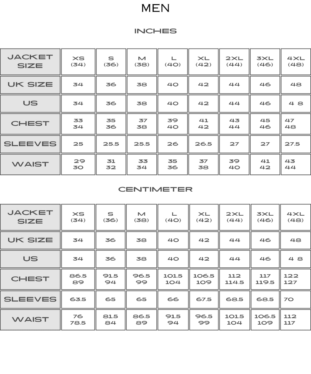 Size Guide – Fast Voyager