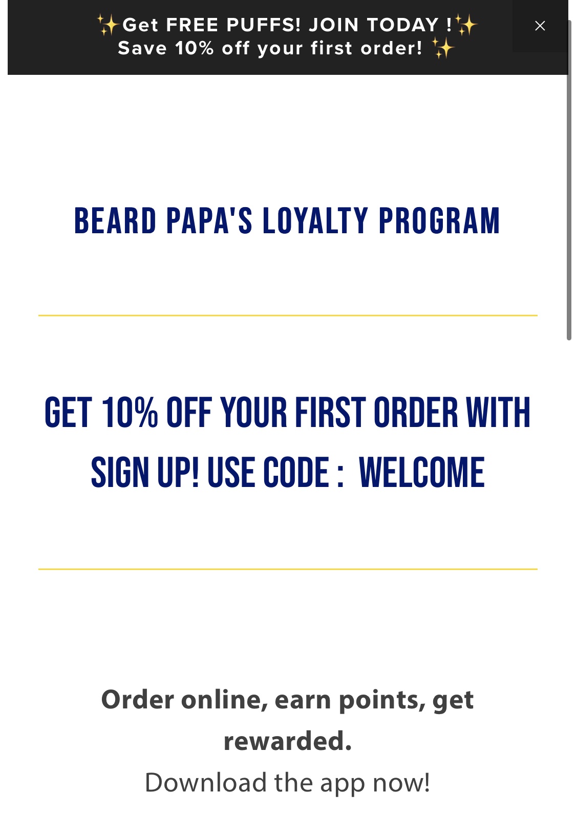 Beard Papa Food and Travel Budgeting