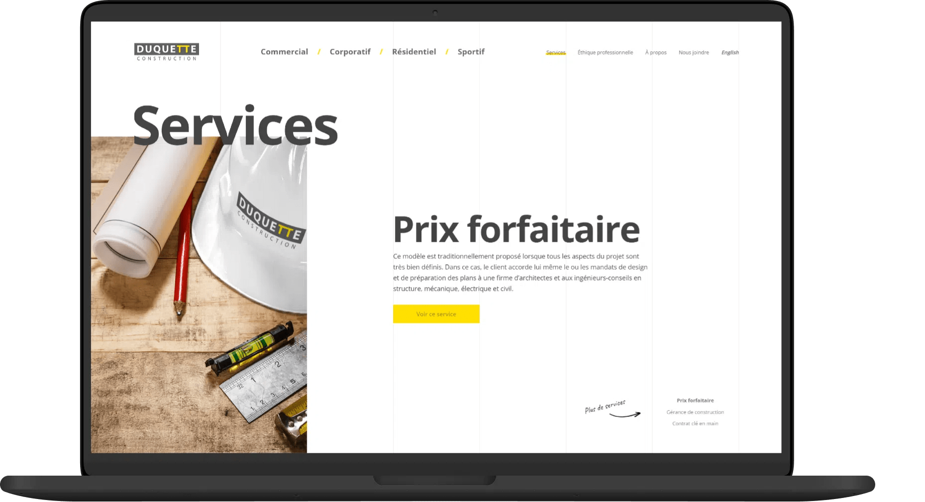 Duquette Construction fatfish [identité + web + stratégie]