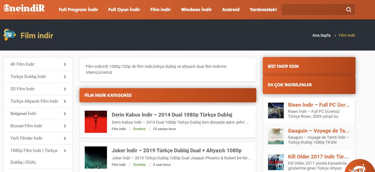 En İyi Film İndirme Siteleri 2019 Fatih Bahçıvan