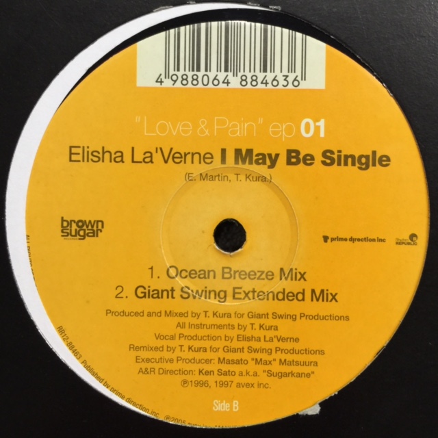 Elisha La'Verne I May Be Single (New Remix !!) (12'') FATMAN RECORDS