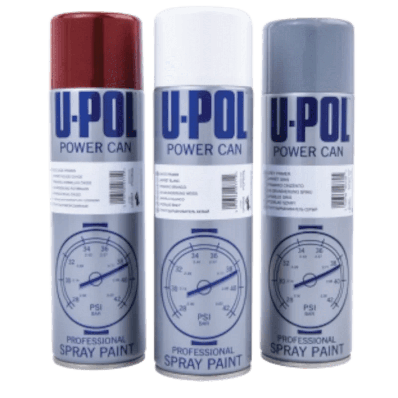 UPOL Power Can Professional Spray Paint Aerosols Black Fat Monkey Tools