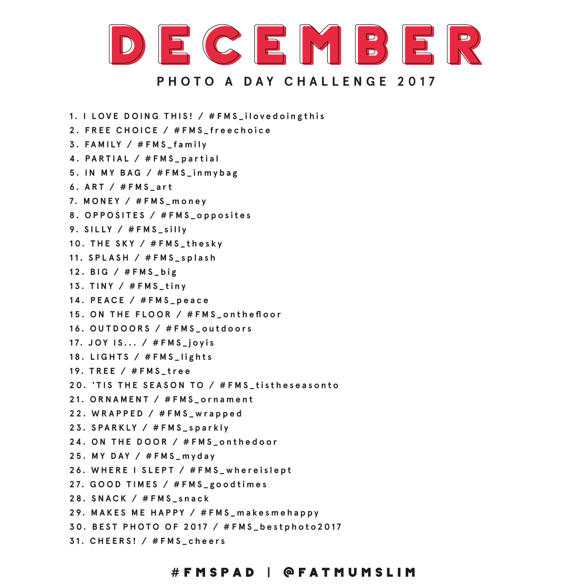 December Photo A Day Fat Mum Slim