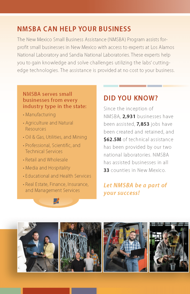 New Mexico Small Business Assistance (NMSBA) Program Information