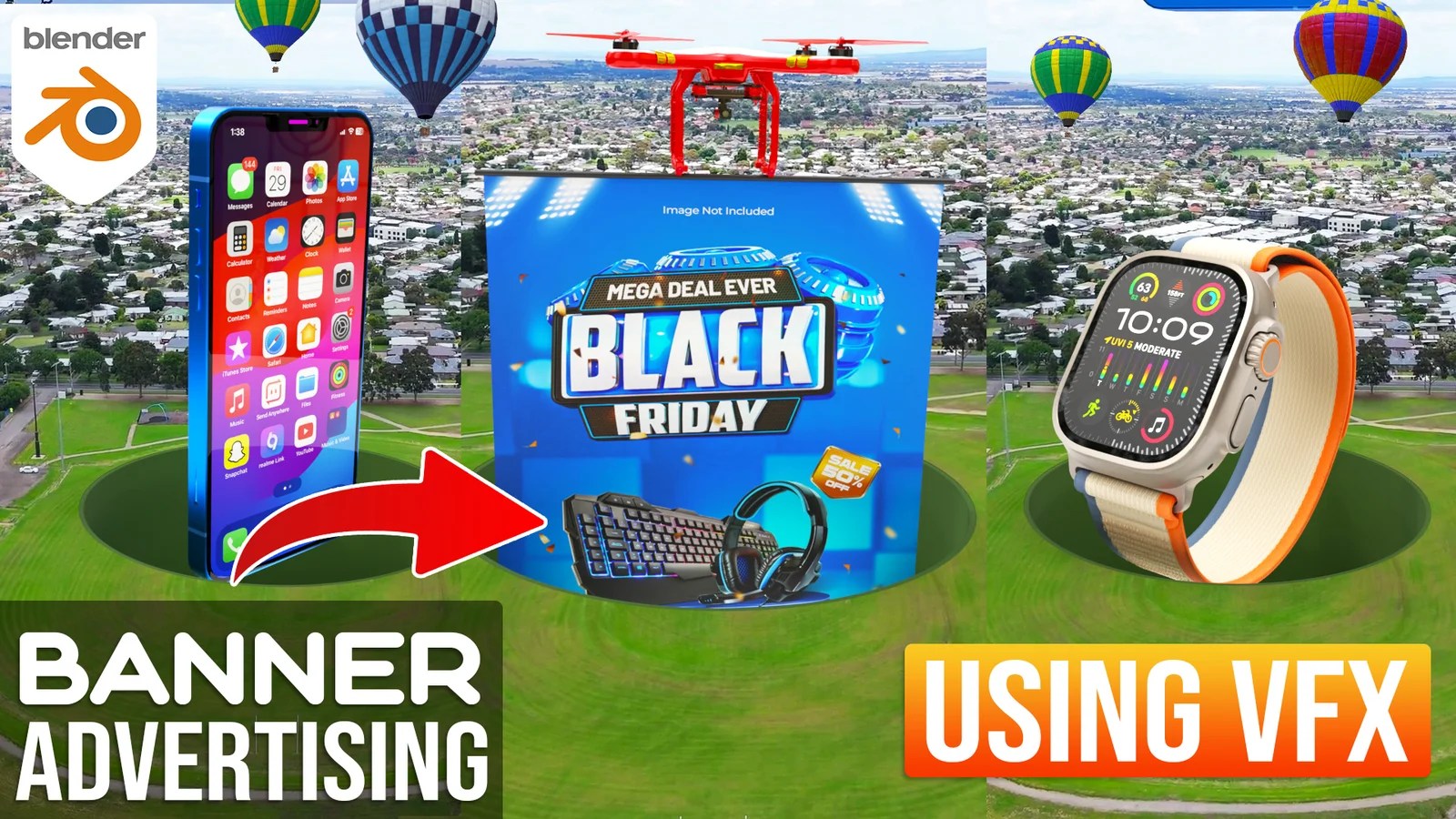 Blender CGI Ads VFX Tutorial 2025 and How To Create Banner CGI Ads