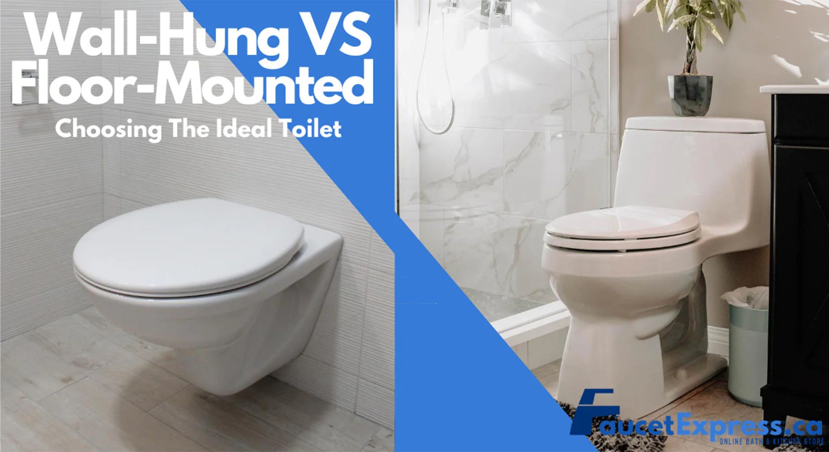 WallHung Toilets VS FloorMounted Toilets FaucetExpress.ca