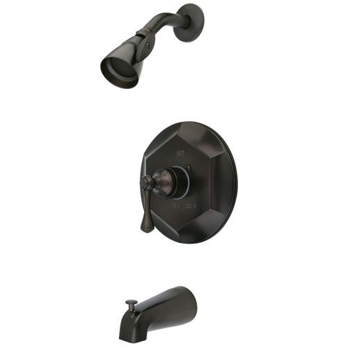 Kingston Oil Rubbed Bronze Single Handle Tub & Shower Combo Faucet KB4