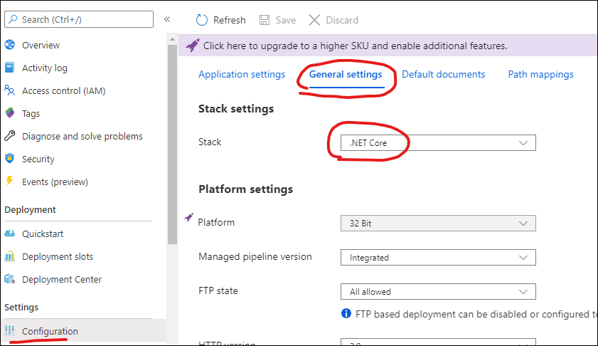Terraform deploy Azure App Service with core stack faultbucket