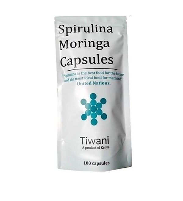 Spirulina Moringa Capsules (Superfood) Fava Herb
