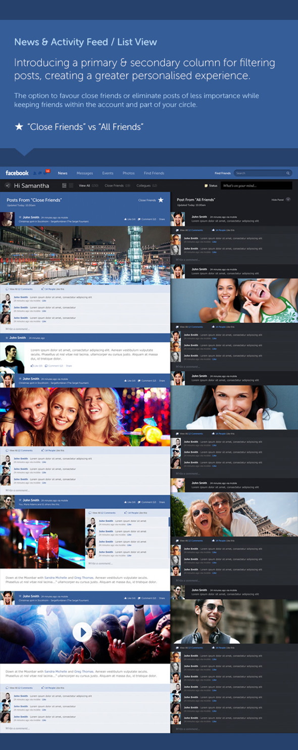 Facebook UI Conceptual Design | favbulous