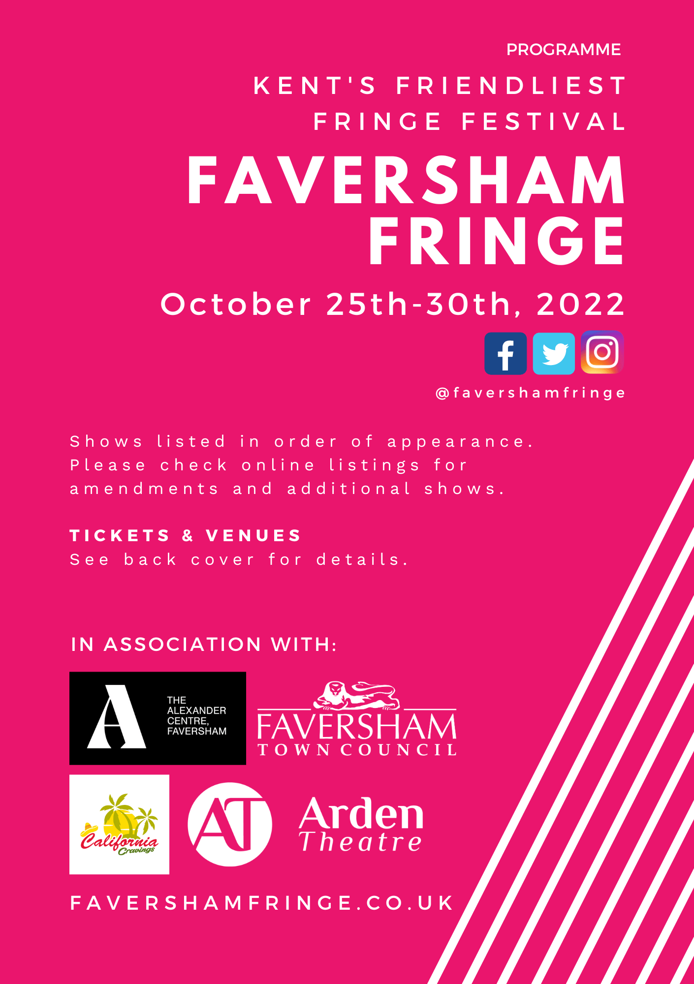 Full programme now available! Faversham Fringe