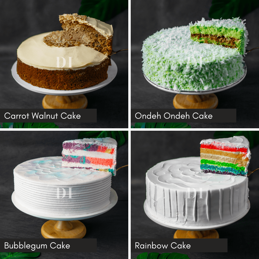 9.5 Inch Cake & Flower Bundle Fav Florist Singapore