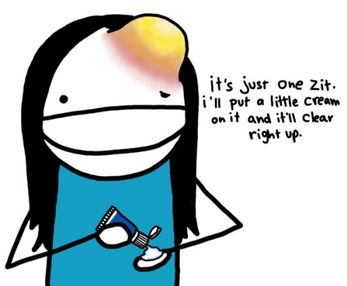acne, cartoon, cream, lmao, natalie dee, pimple image 17344 on