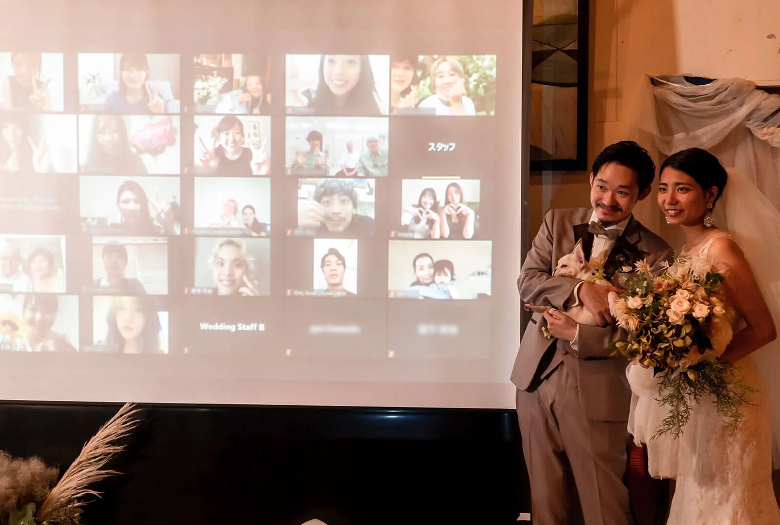 オンライン結婚式WEB婚！会場プランお客様レポート ファビオウェディングムービー