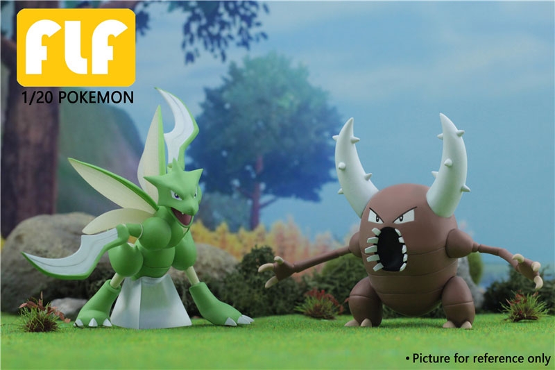 1/20 Scale World Zukan Scyther & Pinsir Pokemon Statue FLF Studio