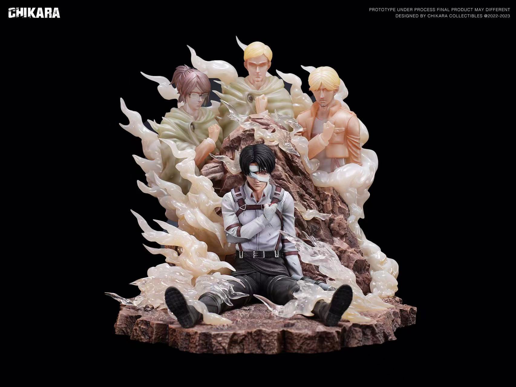 Levi Ackerman's Last Salute Attack On Titan Resin Statue CHIKARA