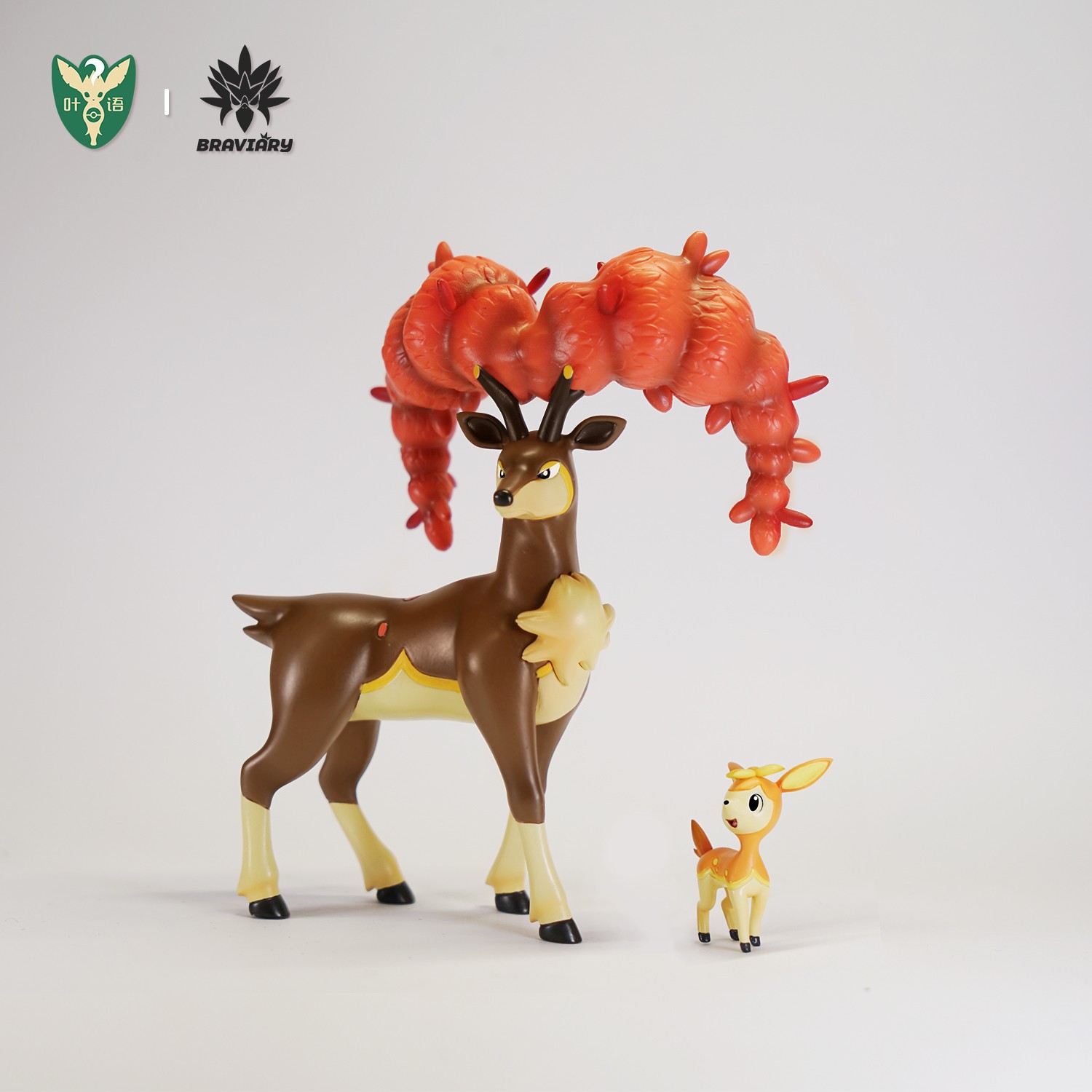 1/20 Scale World Zukan Deerling & Sawsbuck Pokemon Resin Statue