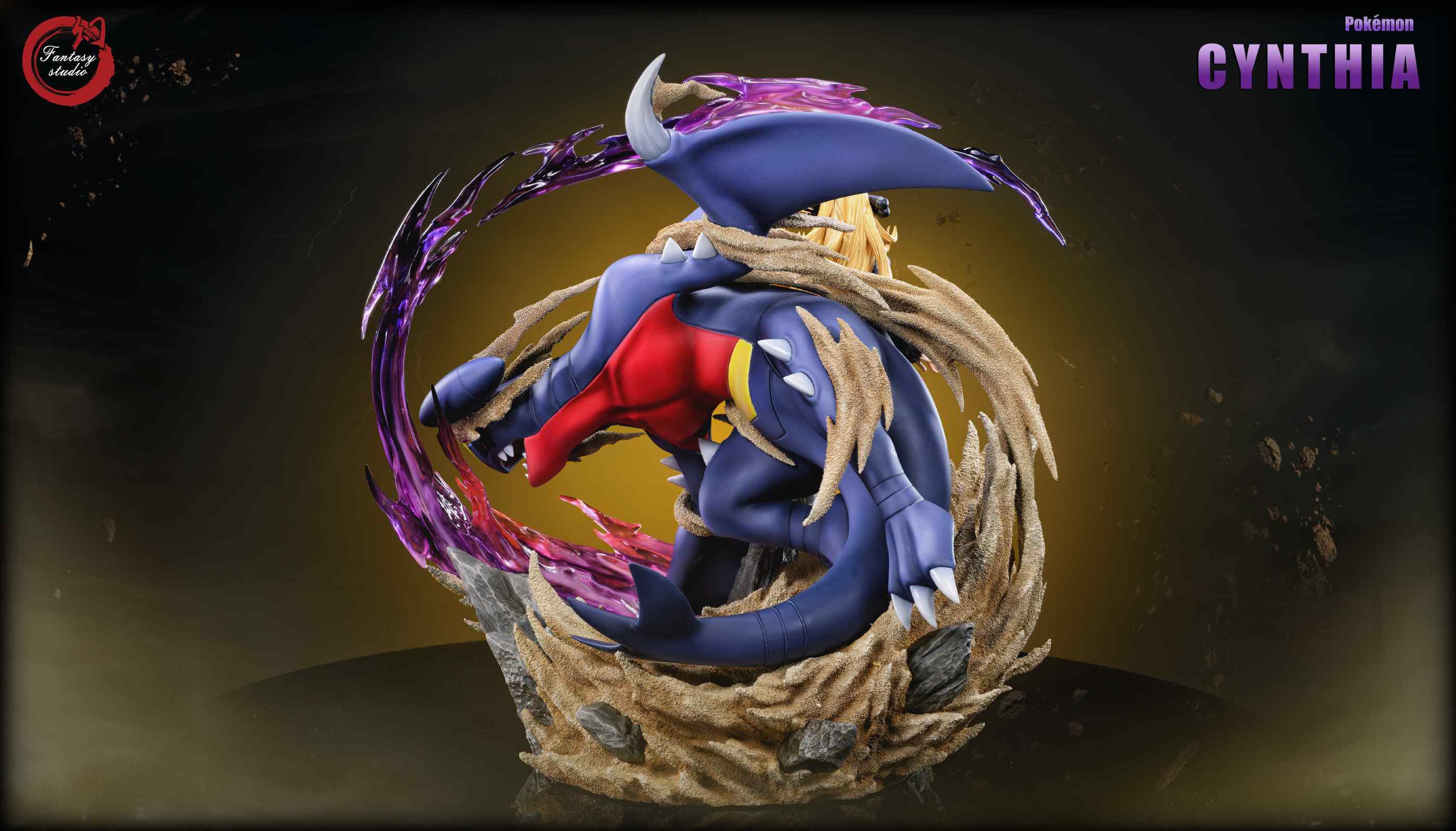 Cynthia & Garchomp Pokemon Resin Statue Fantasy Studios [PreOrder]