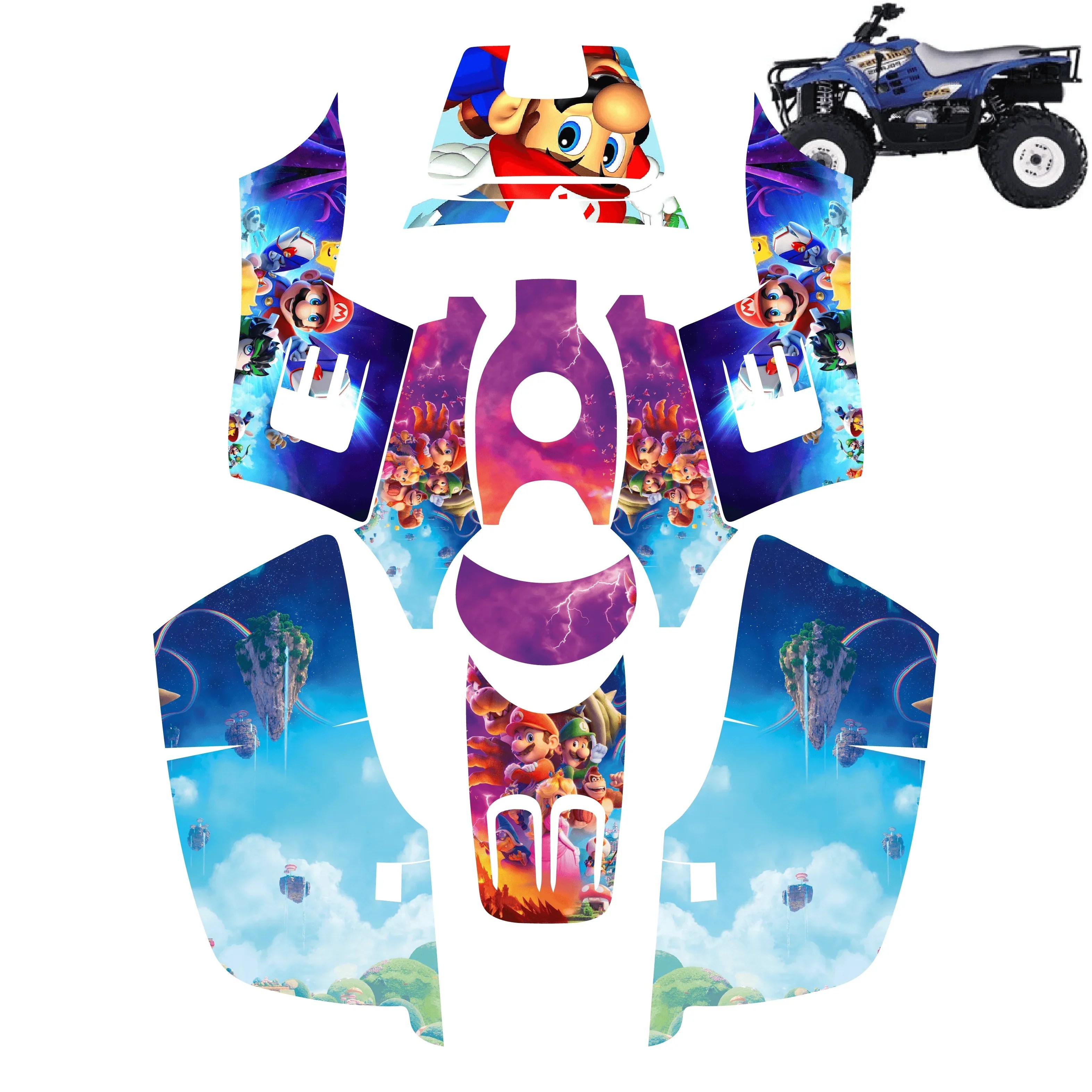 Mario Vinyl Wrap Decal Sticker for Polaris Trailboss 330 2003 Favor