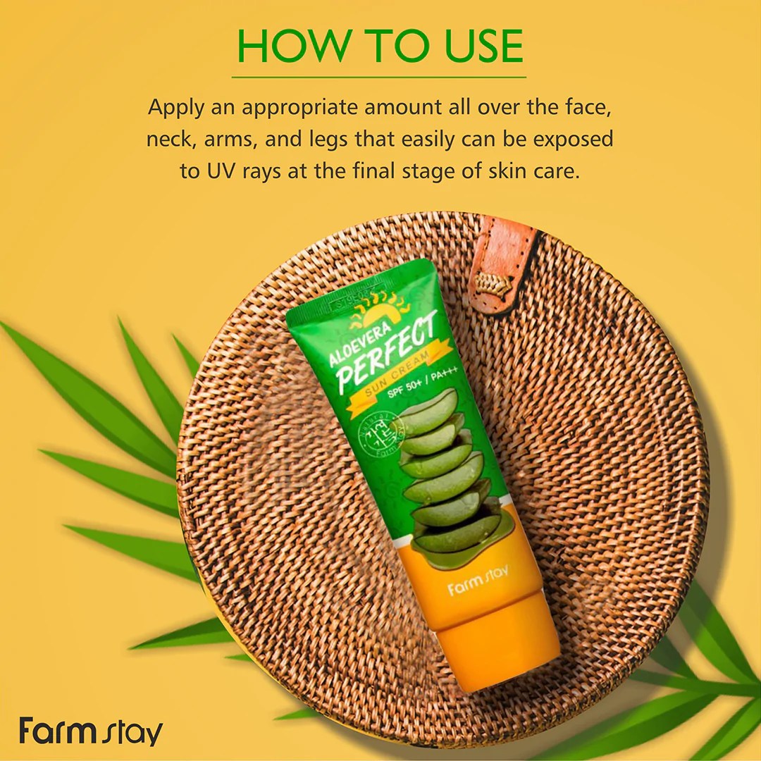Farm Stay Aloe Vera Perfect Sun Cream SPF 50+ Fawah Perfumes