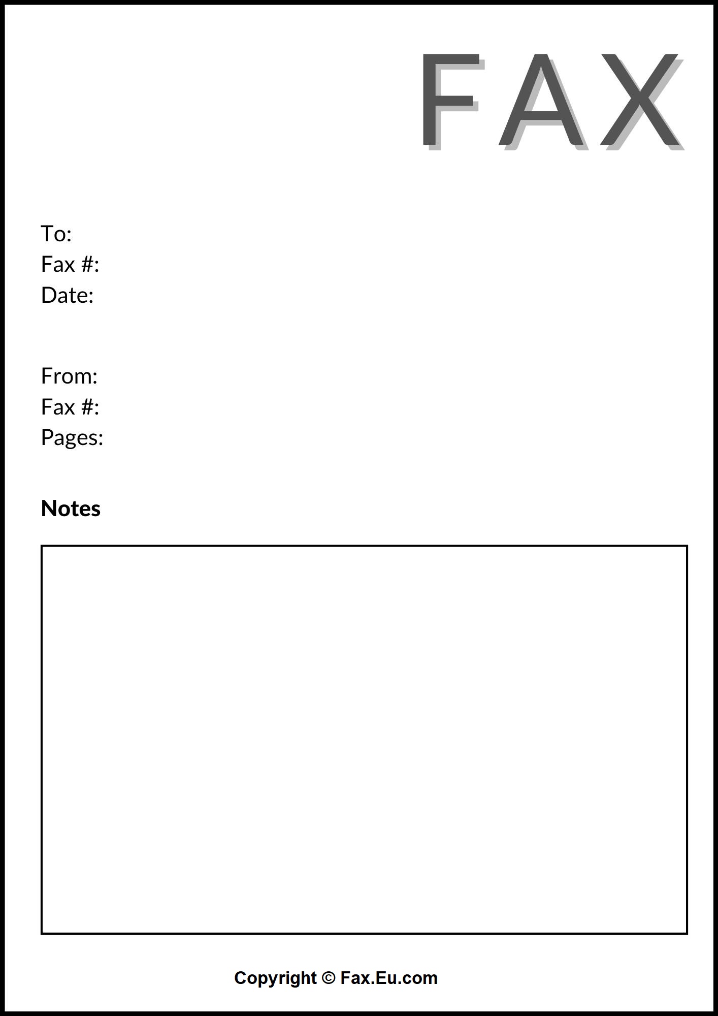 Simple Fax Cover Sheet – Printable and Editable - Free Fax Cover Sheet