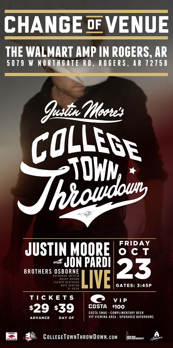 Arkansas schedules country music concerts on game day weekends