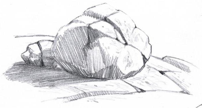 рисовать гранит