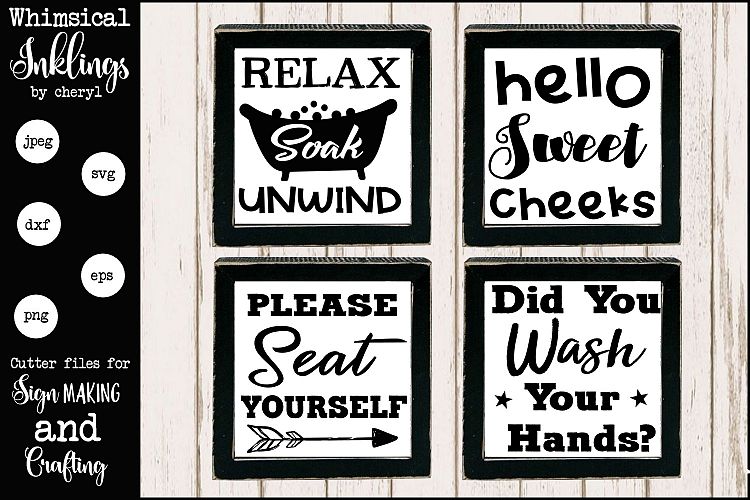 All About The Bathroom SVG Set (146117) SVGs Design Bundles