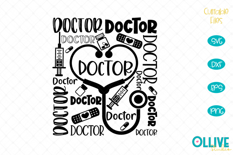 Doctor Word Art SVG, Doctor Cut File (533886) Cut Files Design Bundles