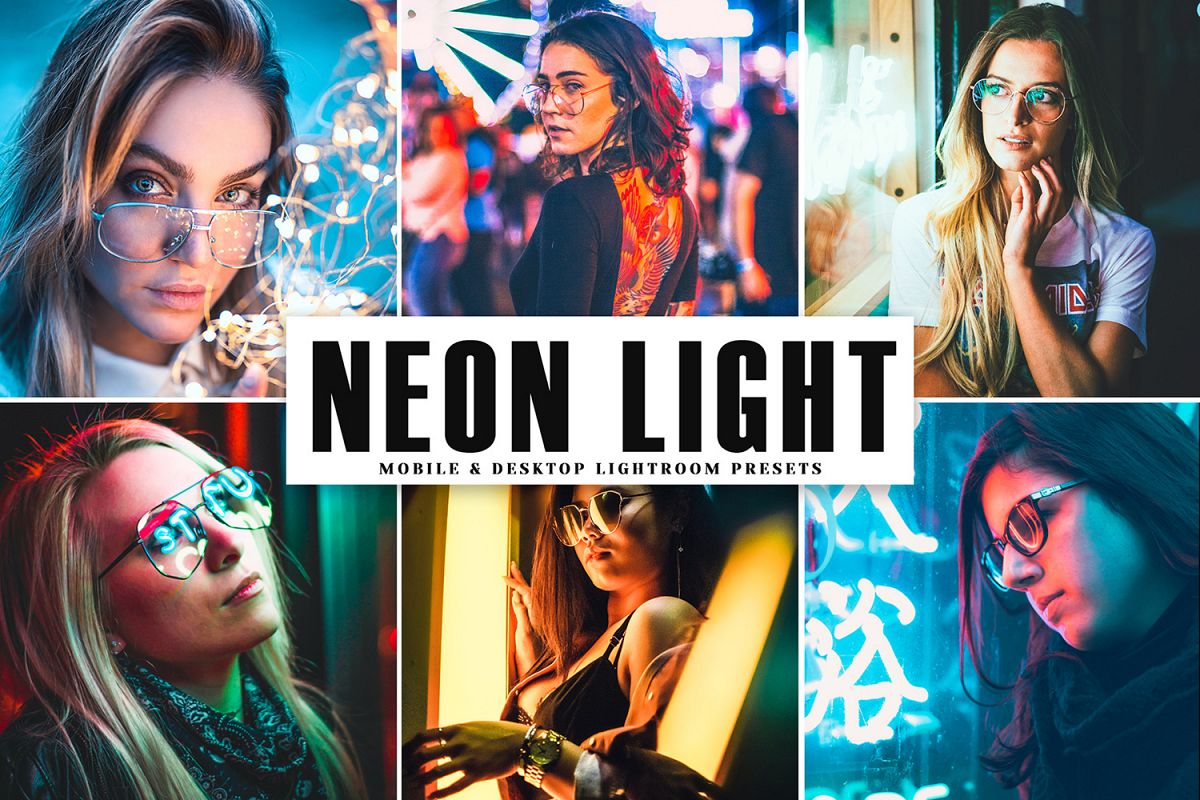 Neon Light Mobile & Desktop Lightroom Presets (315891) Lightroom