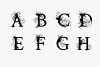 Split Letters A-Z SVG, Alphabet Letters A-Z