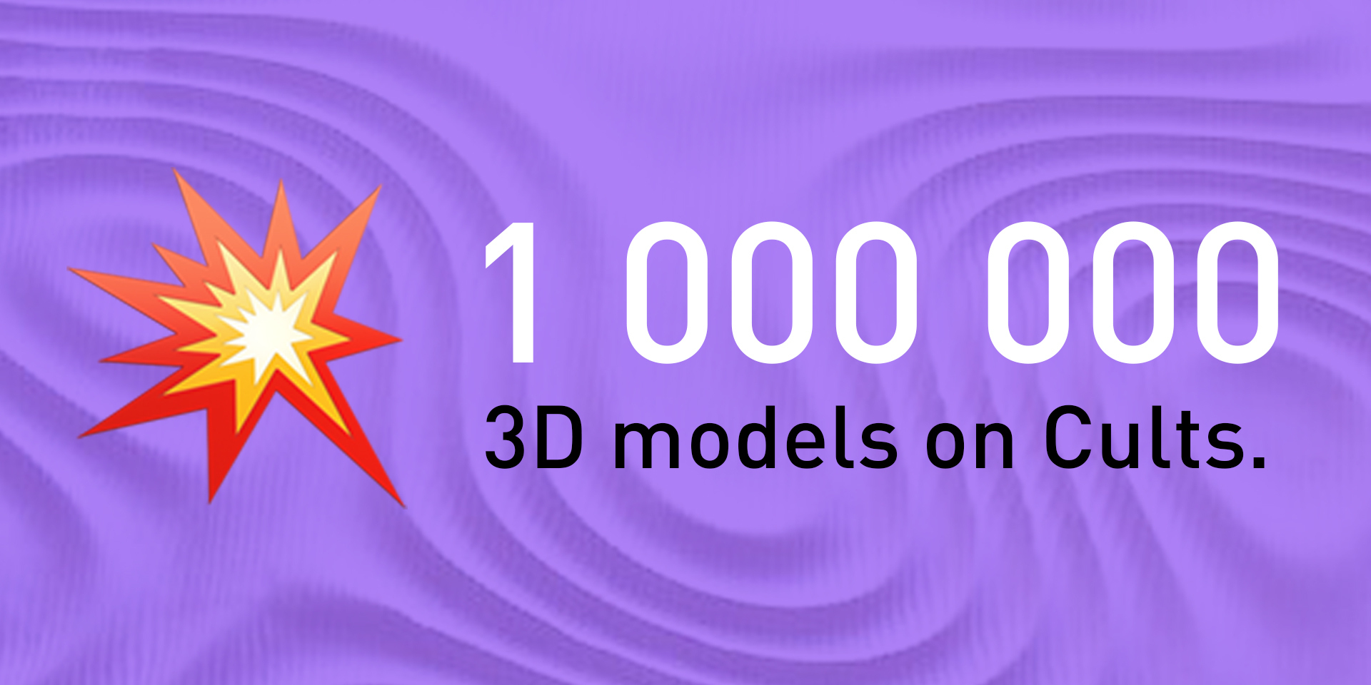 Cults3D reaches 1 million 3D printable objects!・Cults