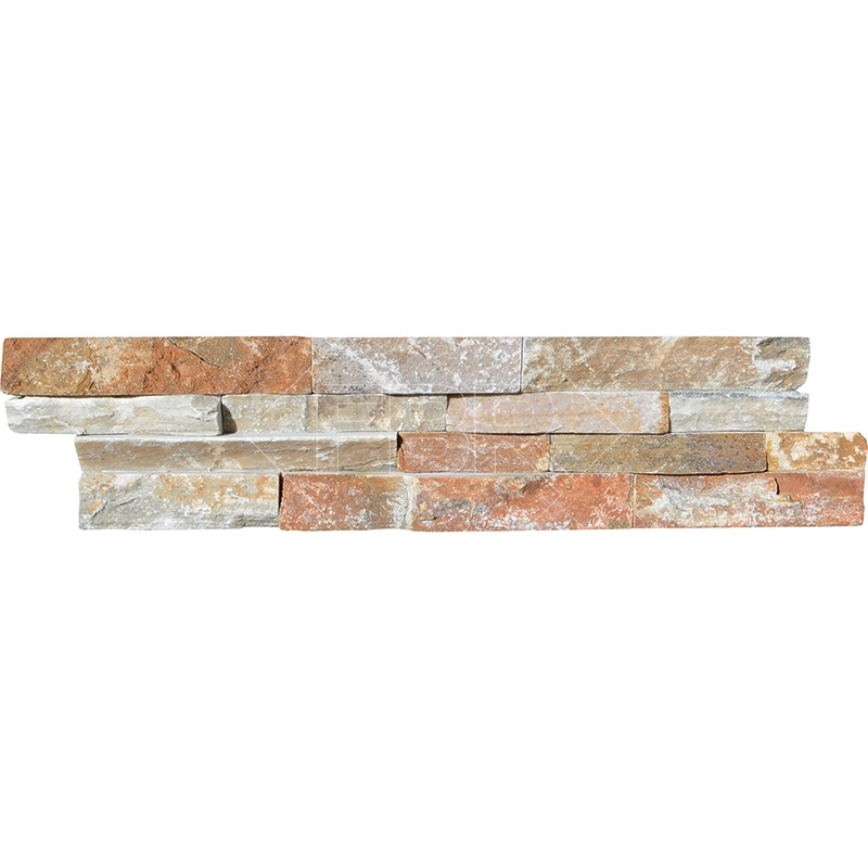6×24 Golden White Splitface Quartzite Ledger Panel FBR Marble