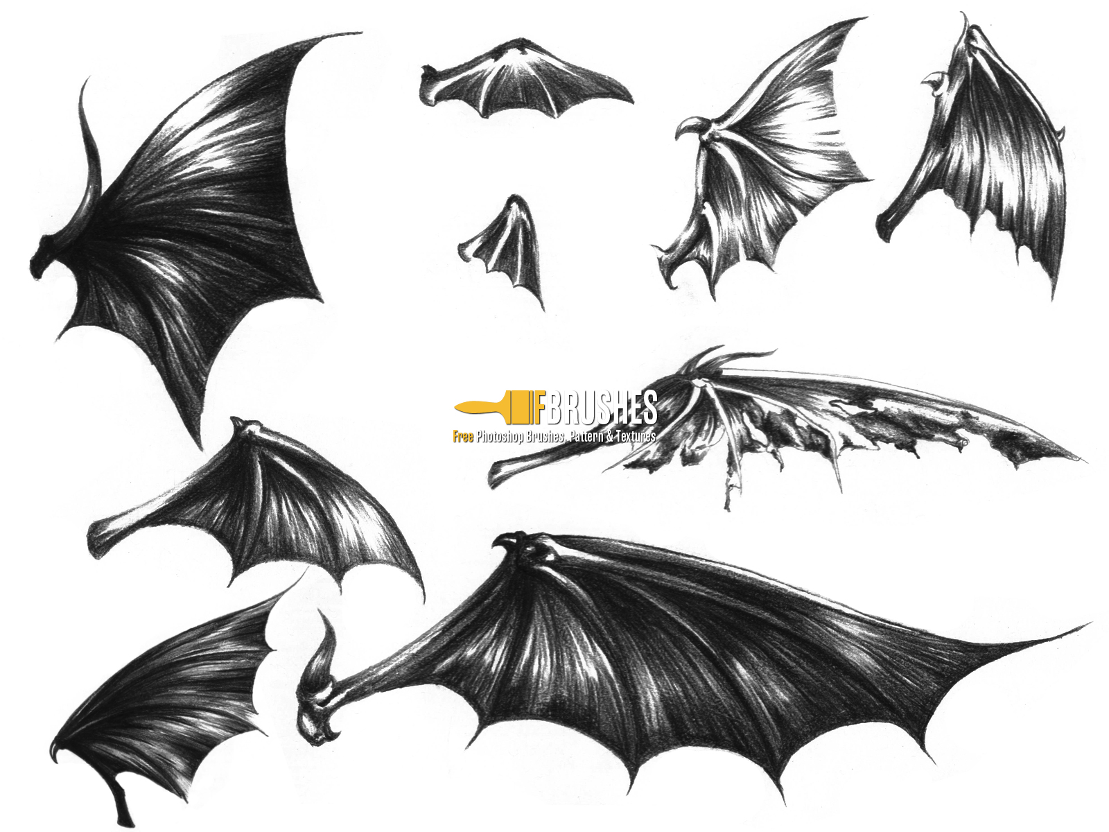 Dark Demon Wings Brushes Fbrushes