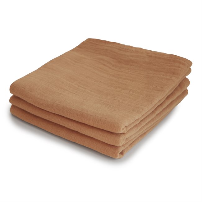 Mushie Muslin Cloth 3Pack Fall Yellow