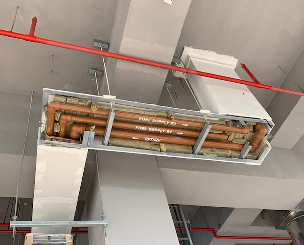 Ducting, piping, jacketing and firerated board installation services