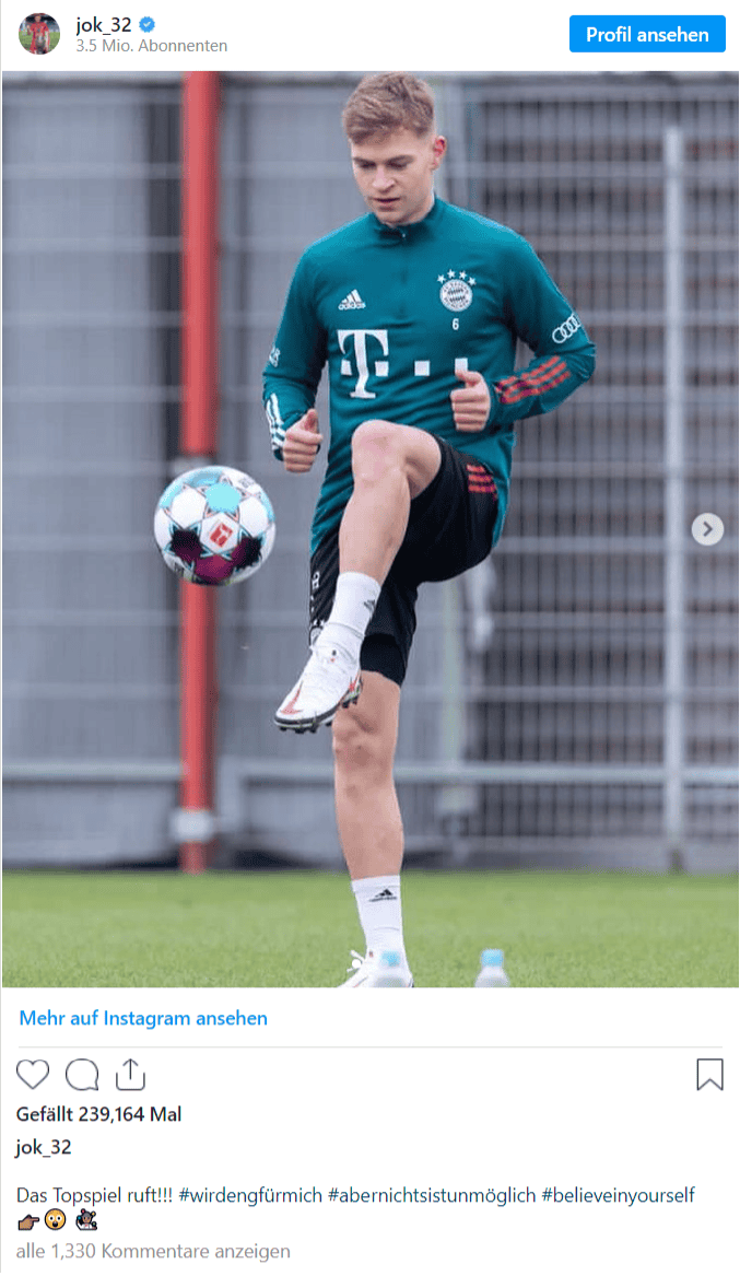 abernichtsistunmöglich Feiert Kimmich ein gegen