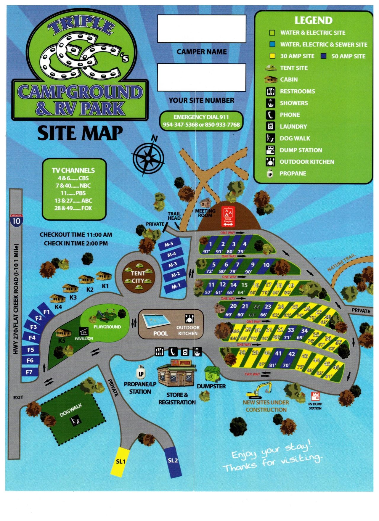 Site Map Flat Creek Family Campground