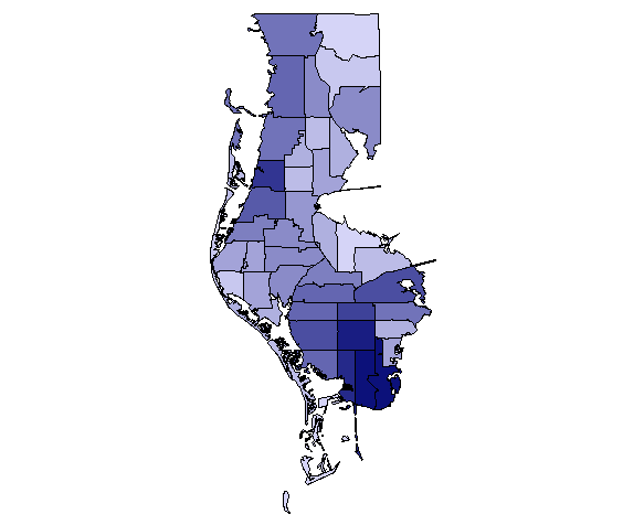Pinellas Zip Code Map 33 Zip Code Map Pinellas County Maps Database Source