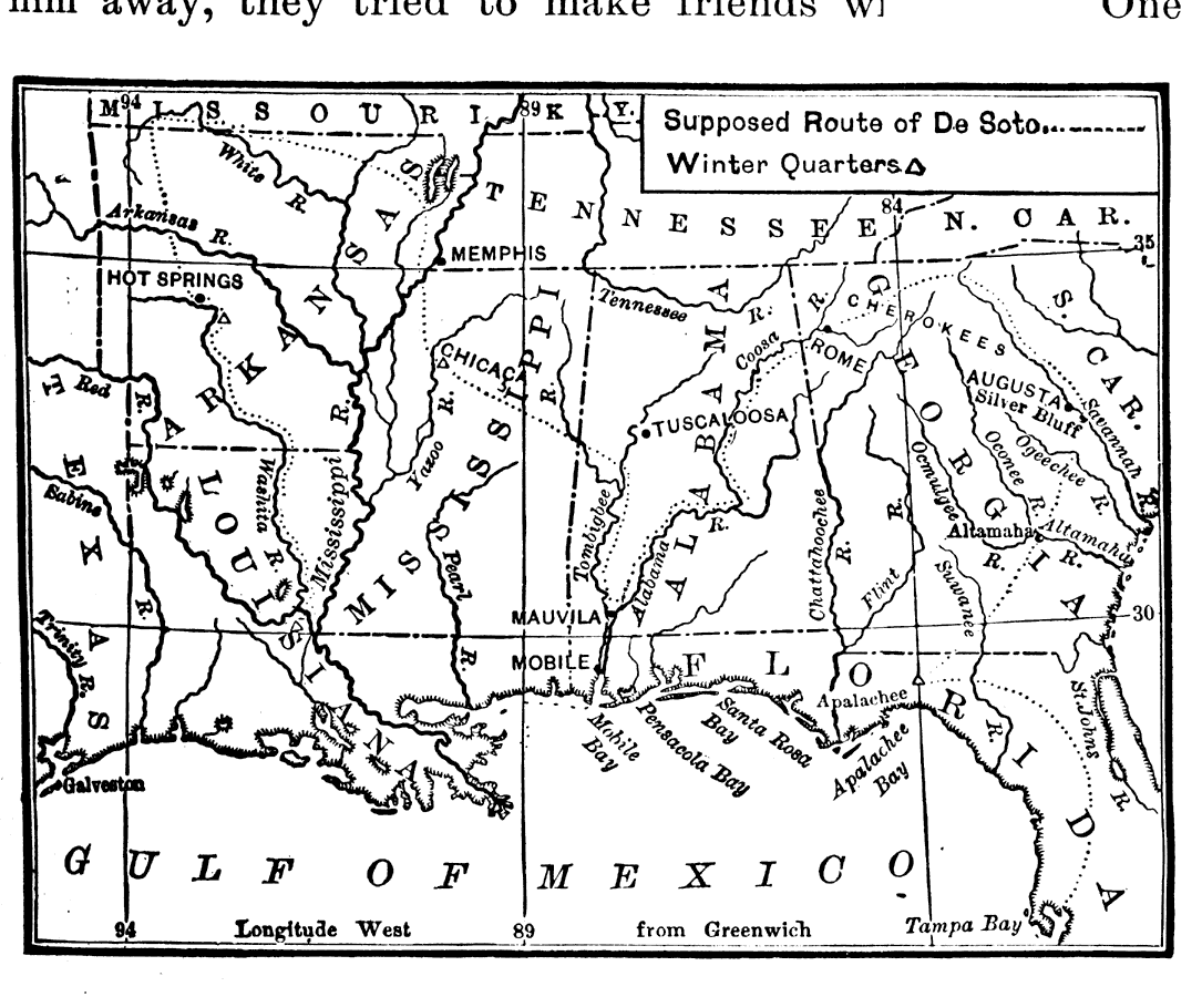Route of De Soto, 1539