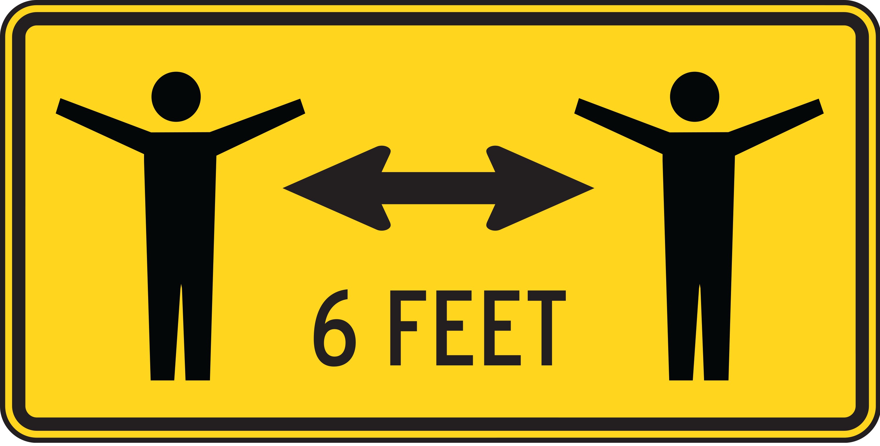 Social Distancing 6 Feet FCIT