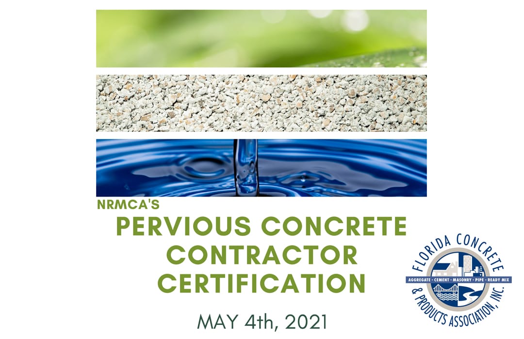 Pervious Concrete Contractor Certification The Florida Concrete