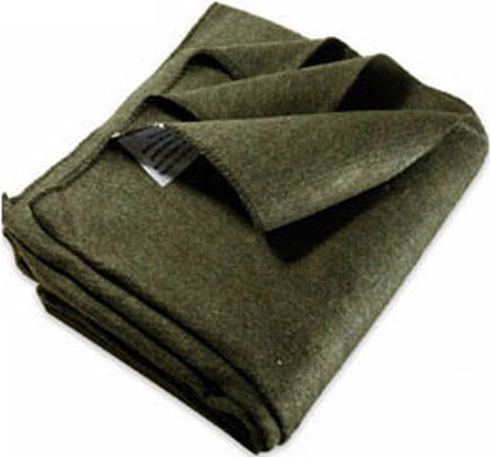 60" x 80" Green Wool Blanket Winter Survival Supplies Featured on
