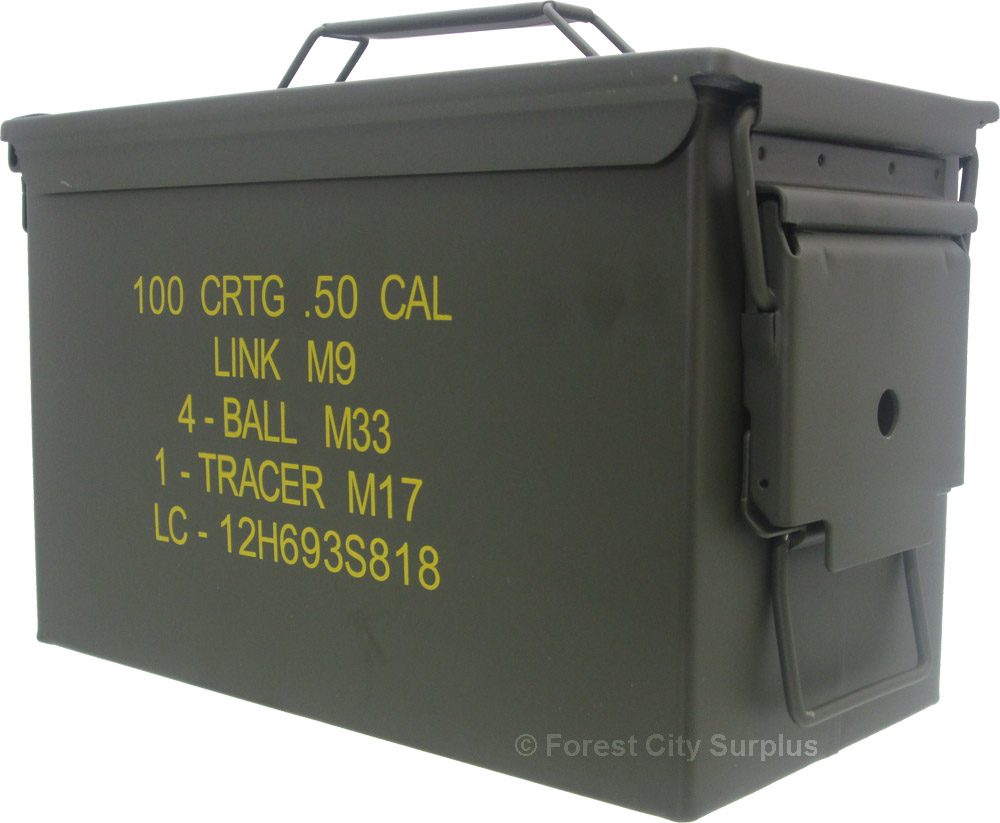 RegularSize .50 Caliber Metal Ammo Box Crates Ammo Box Crates